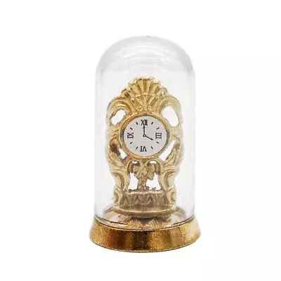 1:12 Scale Dollhouse Old Gold Desk Clock Vintage Miniature Accessories Decor • $14.25