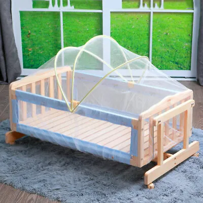 Foldable Infant Baby Cradle Bed Mosquito Net  Netting Cover Canopy Crib Cot Tent • $14.98