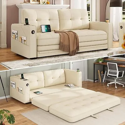 Sofa Bed Queen Size Sleeper Sofa 2 In 1 Pull Out Couch Bed Loveseat Sofa • $369.89