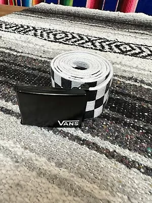 VANS DEPSTER II Web Belt Checkboard Check Checked Black-White 💯 Official ✨✨🖤🤍 • £25