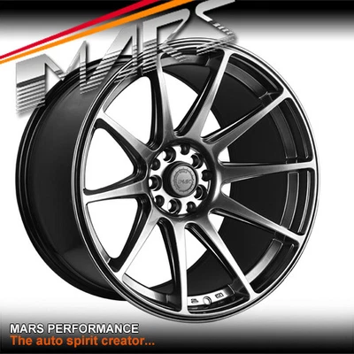 $1499.99 • Buy MARS MP-MS Hyper Black Concave 18 Inch JDM Stag Alloy Wheels Rims 5x100 5x114.3