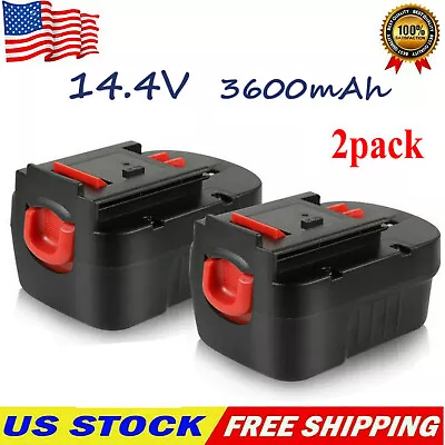 2Pack For BLACK+DECKER 14.4V Slide Battery HPB14 FIRESTORM FSB14 499936-34 A14 • $25