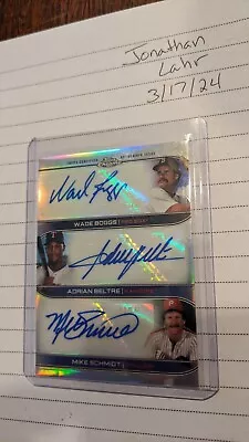 2022 Topps Chrome Triple Auto #9/20 Boggs/Beltre/Schmidt • $240