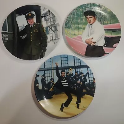 Lot Of 3 Elvis Presley  Looking At A Legend  Collection Delphi Plate 12 And 4.  • $29