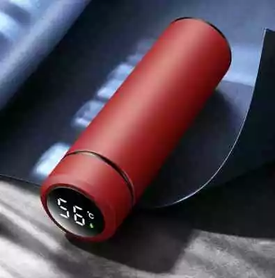 Smart Thermos Tea/Coffee Infuser Bottle 500ML With LED Temperature Display RED • $17.95