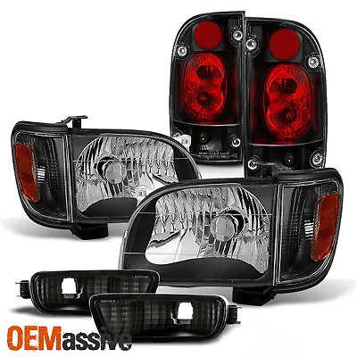 For 2001-2004 Tacoma Black Headlights+ Corner+ Signal+ Bumper+ Blk Tail Lights • $138.99