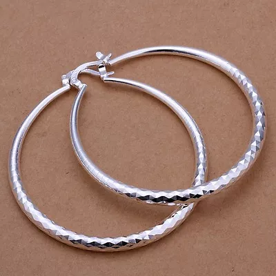 925 Sterling Silver Hoop Pierced Earrings L2 • $8.99