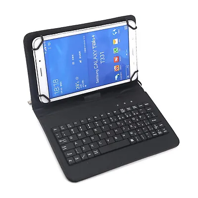 For 7  Tablet Universal Wired Keyboard Leather Case Lenovo HP Dell Stand Cover • $12.86