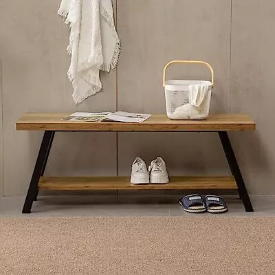  Entryway Bench Farmhouse Indoor Entry Way Shoe Benches Seat Industrial  • $183.40