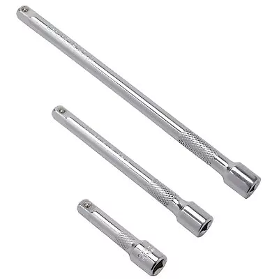 DAKCOS 3 Pieces Extension Bar Set 3/8 Inch Drive Socket Extension Chrome Vanadi • $14.14