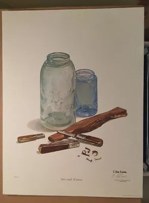 C. Don Ensor - Art Print - Jars And Knives - Limited Edition Signed  • $75