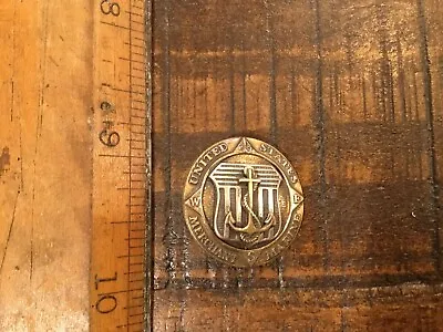 Original Wwii Usmm Us Merchant Marine Sterling Badge Pin Ae Co Pb • $39.88
