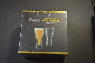 Dragon Glassware Upside Down Beer Glasses Set Of 2 • £13.29