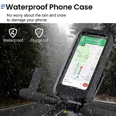 Bike Motorcycle Handlebar Phone Mount Holder Waterproof Case For IPhone Samsung • $14.95