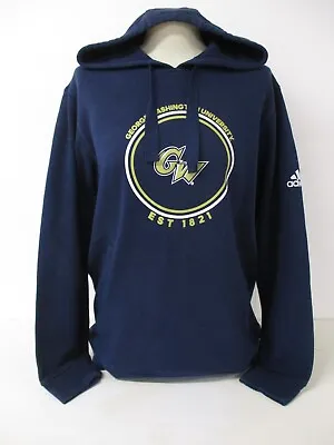 ADIDAS Hoodie George Washington University Logo Medium Fits 40  Chest • £20