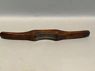 Vintage 12  1/2  Wooden Concave Spoke Shave Draw Knife With Curved Cutting Blade • $18.99