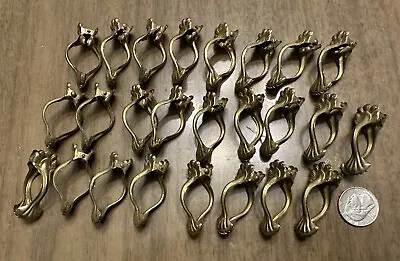 Lot 25 Antique Vtg Made In Germany Brass Cafe Curtain Rod Drapery Clips • $12.50