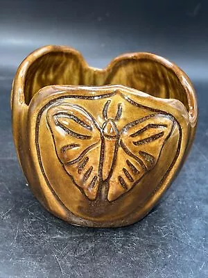 Van Briggle Brown Art Pottery Butterfly Pot Made By Artisan Darlynn Mangus • $39.99