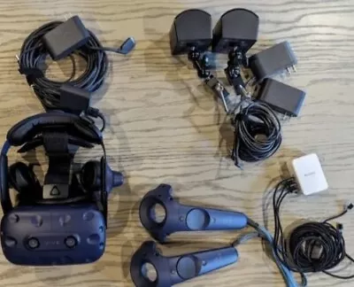 Htc Vive Pro Full Kit W/steam-vr Base Stations 2.0 And Controllers • $5