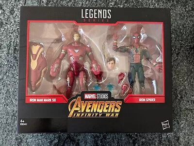 Marvel Legends Infinity War 6  Iron Spider Man And Iron Man Mark 50 Twin Pack #2 • £60