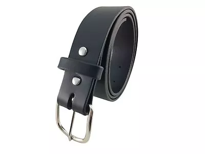 Quality Full Grain Thick 9-10oz Leather Men's Belt Causal Work Snap-on Buckle • $16.99