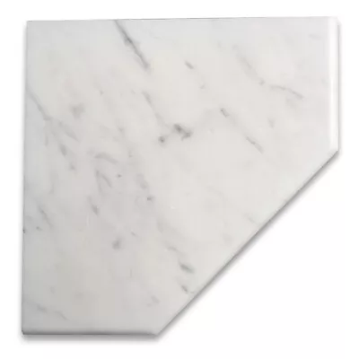 C0DH Carrara White Marble 8  Diamond Shower Corner Shelf Soap Dish Bullnose • $65.99