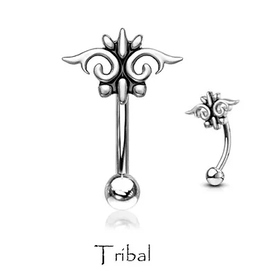 £4.99 • Buy Micro Curved Barbell - Crystal Rook Piercing - Daith Eyebrow Cartilage Earring