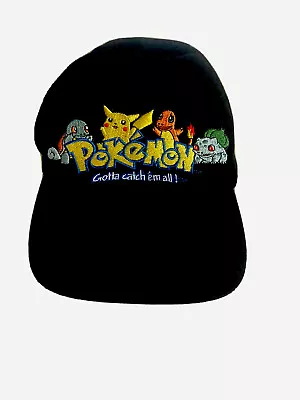 $19.50 • Buy Vintage 1999 Pokemon  Gotta Catch 'em All!  Relaxed Adjustable Strapback Hat Cap