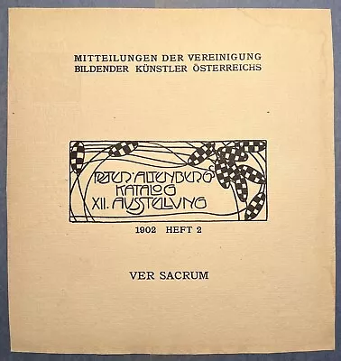 Cover Illustration For Peter Altenberg's Katalog Ver Sacrum 1902 Heft 2 • $150