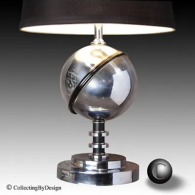 LARGE VTG 1933 Worlds Fair Ringed Saturn Lamp Art Deco Machine Age  RESTORED • $553.35