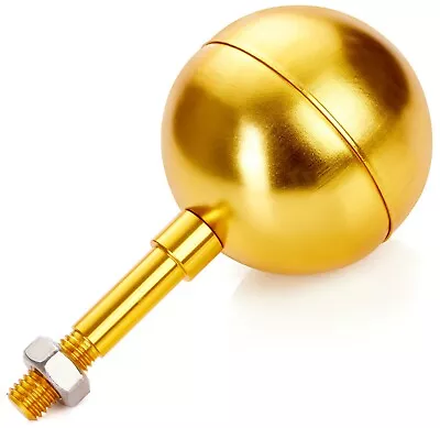 BRUBAKER Golden Flag Pole Topper Ball - 3 Inch Aluminum Flagpole Top Gold - • $14.99