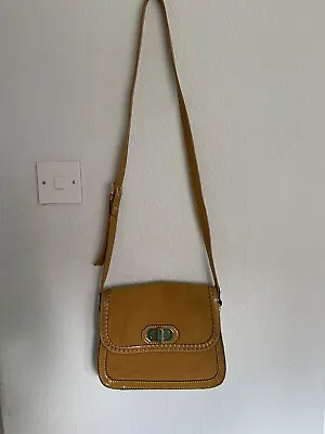 £6 • Buy Jane Shilton Mustard Yellow Faux Suede Handbag