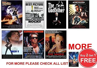£3.99 • Buy Classic Film Series , Movie Posters In Sizes A0-A1-A2-A3-A4-A5-A6-MAXI - CLS 4