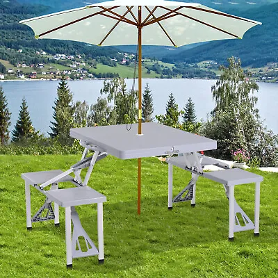 £45.99 • Buy Portable Folding Camping Picnic Table Party Outdoor Garden Chair Stools Set