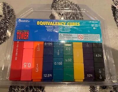 Learning Resources Equivalency Cubes Maths For Kids 6+ Fractions Percents • £5