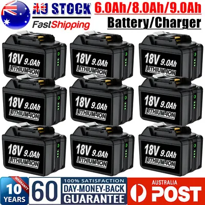 9.0Ah For Makita 18V Battery BL1830B BL1840B BL1850B BL1860B Li-Ion LXT 6.0Ah AU • $185.99