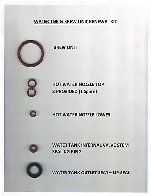 MIELE CVA 615 -610 Coffee Mkr Wtr Tnk & Brew Unit Renewal Orings & Lip Seal Kit • $49.99