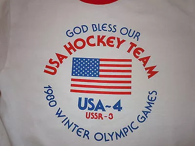  MIRACLE ON ICE 1980 OLYMPICS USA 4 USSR 3 EXTRA LARGE Tee SHIRT  • $19.95