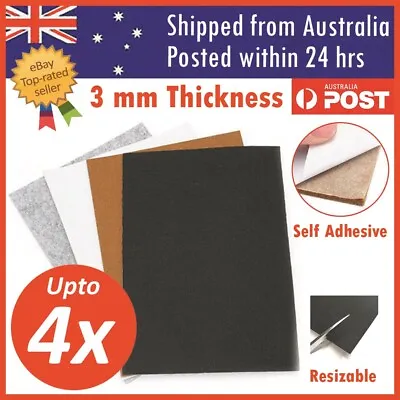 Felt Pad Sheet Furniture Floor Protector Pads Self Adhesive 3mm A4 Sheet • $6.50
