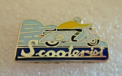 Scooterist Pin Badge. Speeding Scooter. Vespa Lambretta. Mods. Metal. Enamel.  • £2