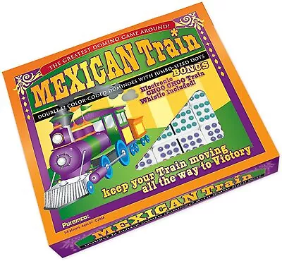 Mexican Train Double 12  Domino Dominoes Color DOTS HUB Jumbo Choo Choo Whistle • $39.45