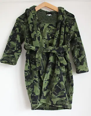 Boys' Blue Zoo Age 7-8 Years Camo/gaming Dressing Gown • £5