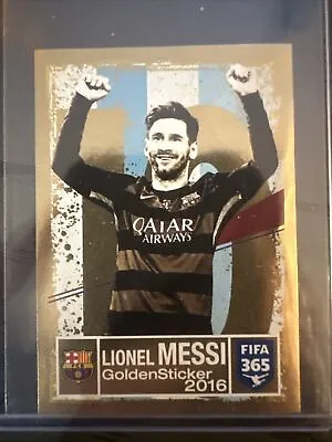Lionel Messi 2016-17 Panini FIFA 365 #3 Golden Sticker • $5.99