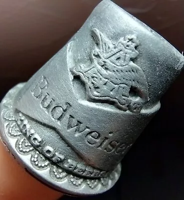 Budweiser Silver Metal Thimble Collectibles Enthusiast American Beer Case Cave • $11.99