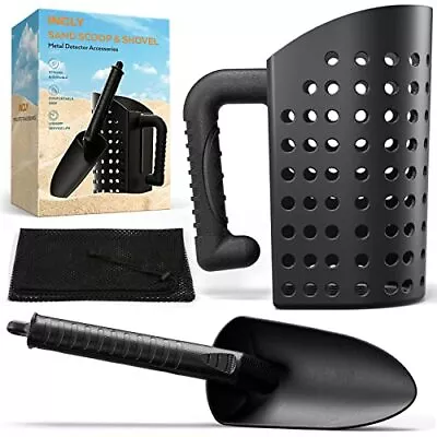 Sand Metal Detector Scoop Shovel & Sifter For Treasure Hunting & Detecting Black • $21.99