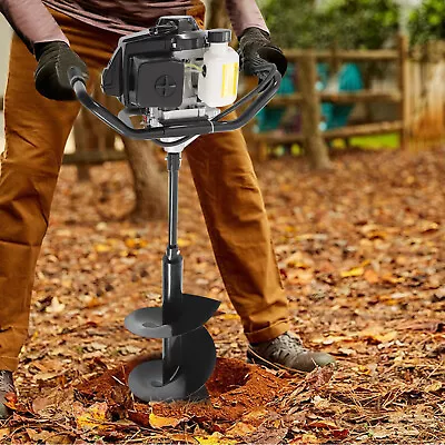 72CC 4HP 2-Stroke  Hole Digger Hole Auger Drilling Machine +6/10/12 Inch Bits • $239.40