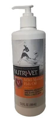 Nutri-Vet Wild Alaskan Fish Oil For Dogs 13.5 Oz Pump Healthy Skin Omega-3 • $24.99