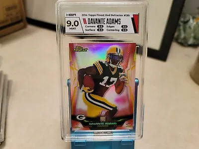 2014 Topps Finest Red Refractor Davante Adams Rookie # 130 HGA 9 /50 T7800 • $81