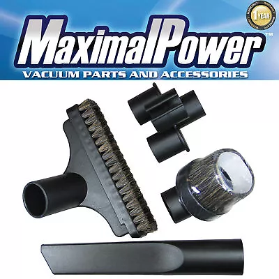 $13.98 • Buy MaximalPower Vacuum Attachments Accessories Cleaning Kit Brushes For 1 1/4  Hose