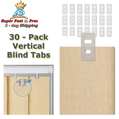 Vertical Blind Slat Repair Tabs Plastic 50mm(1.96 ) X 265mm(09.98 ) Size 30-Pack • $16.84